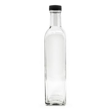 Marasca plain glass bottle without 31.5mm cap - 16.9oz / 500ml