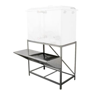 Stainless steel stand for 40 gal. water jacket tank w/ shelf