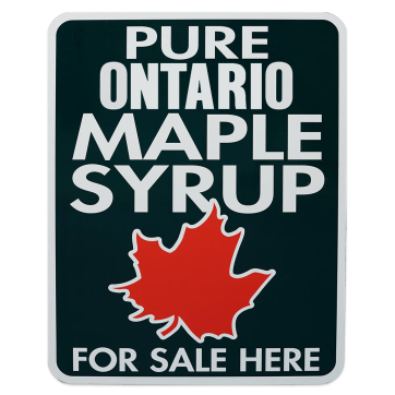 Metal Pure Maple Syrup sign (ONT CA) - 18" X 24"