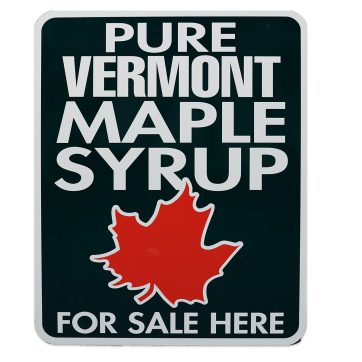 Metal Pure Maple Syrup sign (VT) - 18" X 24"