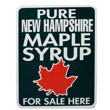 Metal Pure Maple Syrup sign (NH) - 18" X 24"