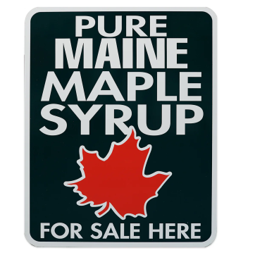 Metal Pure Maple Syrup sign (ME) - 18" X 24"