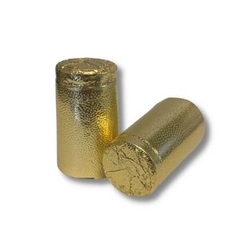 Gold pebbled foil capsules - Size 29X55mm - No heat required
