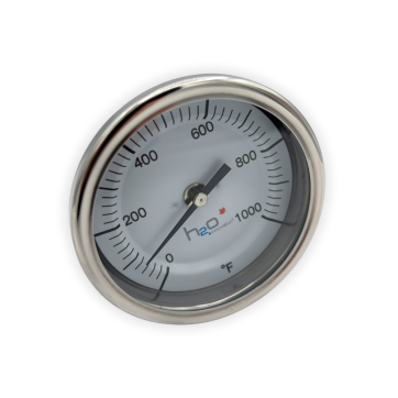 Thermometer 3" OD x 12" stem 1/4" MPT, 1000 °F
