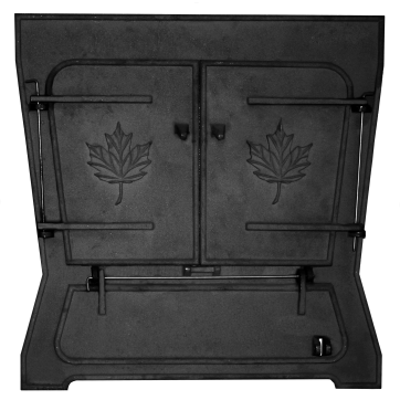 Cast iron evaporator front, doors included - 18" wide evaporator