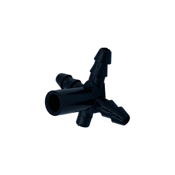 Female Tee-plug with pin adaptor - 5/16" - Black