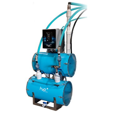 H2O Double 18x36 Extractor with 2x1HP pumps, oversized 18" manifold, pump alternation, level electrodes, and built-in wash system