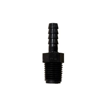 Tubing connector - polypropylene 1/4" NPT x 1/4" insertion