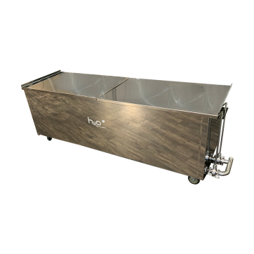 Double draw-off tank 25" x 82" x 31"H (2 x 60 US gal.)