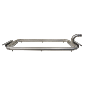 Flat pan CIP in stainless steel (12 nozzles) - dimensions 72" X 24"