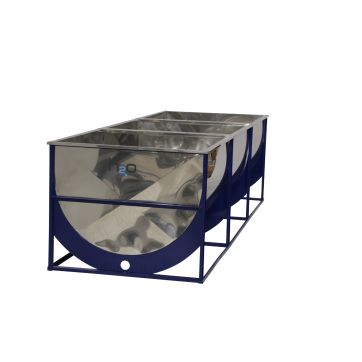 Stainless steel tank 48" X 144" X 48" ext. 2" drain  -  1066 US gal.