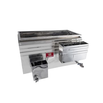 40" X 8’ Standard Raised Flue pan: Rev/Cross