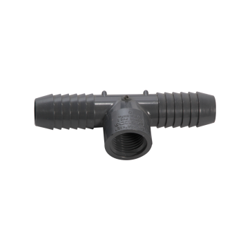 Grey PVC reducing T (insert X insert X FPT) - 2" X 2" X 1-1/2"