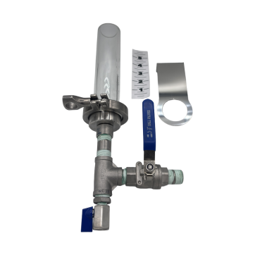 Complete sight level for 7" flue pan with graduated scale - 1-1/2"