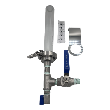 Complete sight level for 10" flue pan with graduated scale - 1-1/2"
