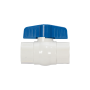 White PVC SCH40 ball valve - 2" glued