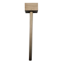 Wooden handle hammer. wooden head