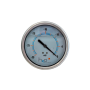 2-1/2" H2O pressure gauge with glycerine. back mount. 1/4 NPT". s/s