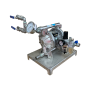 Pneumatic diaphragm pump assembly with base & valves