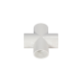White PVC SCH40 cross (glued female) - 1"