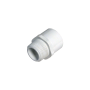 White PVC SCH40 adapter (MPT X glued female) - 1"