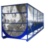 Stainless steel tank 72" X 191" X 72.5" ext. on skids. 2" drain  -  3185 US gal.