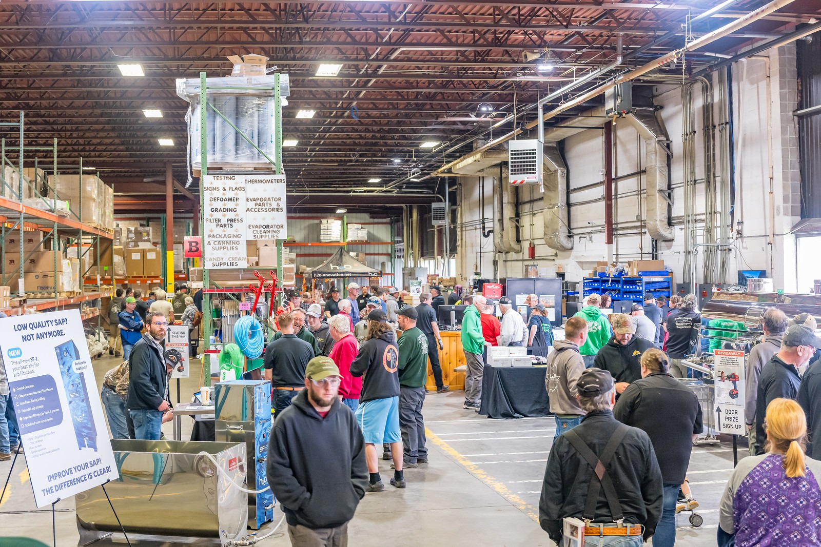 Maple equipment on display at H2O Leader Vermont facility